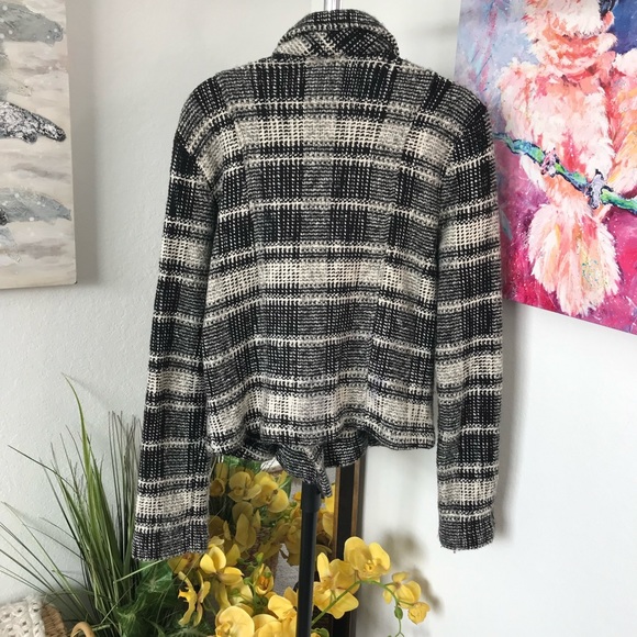 Lucky Brand Tweed Zip Front Blazer Jacket - Picture 4 of 4